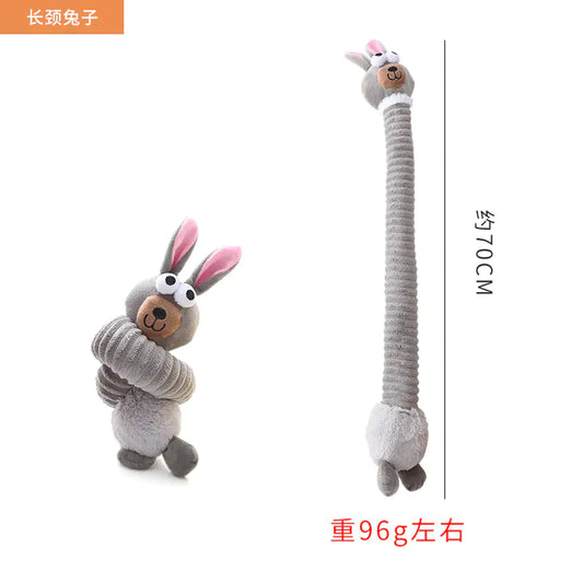 Interactive Plush Long Neck Dog Toy for Chewing