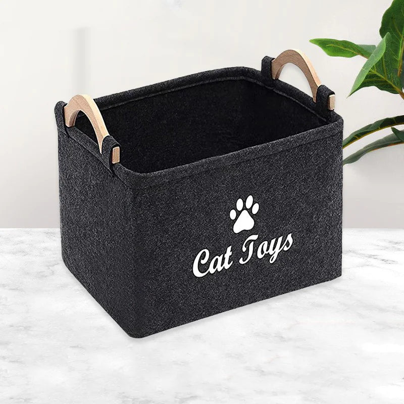 Felt Pet Toy Storage Basket β Durable & Stylish Organizer for Pet Supplies
