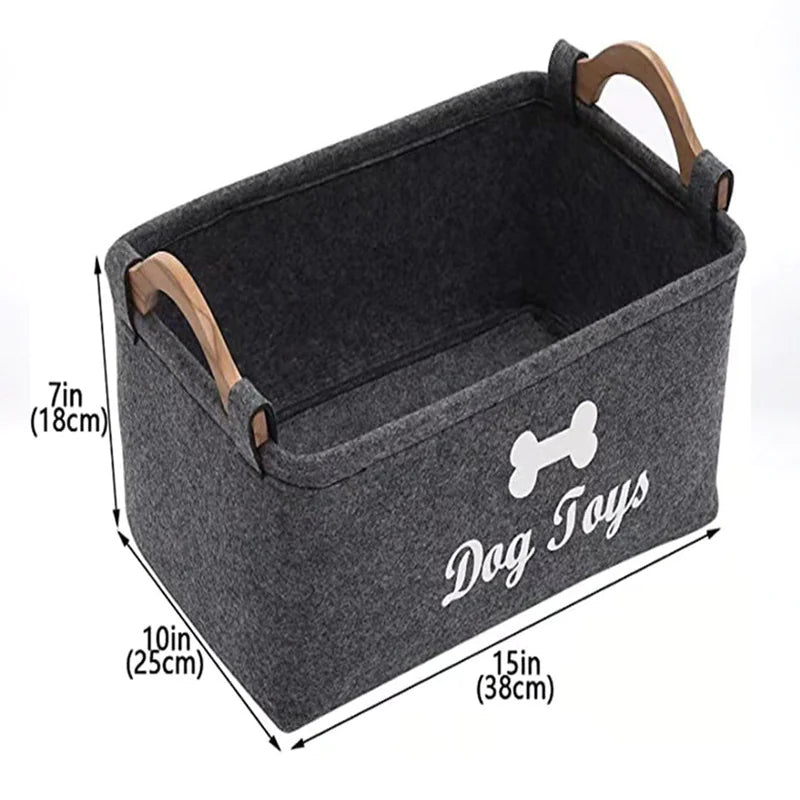 Felt Pet Toy Storage Basket β Durable & Stylish Organizer for Pet Supplies
