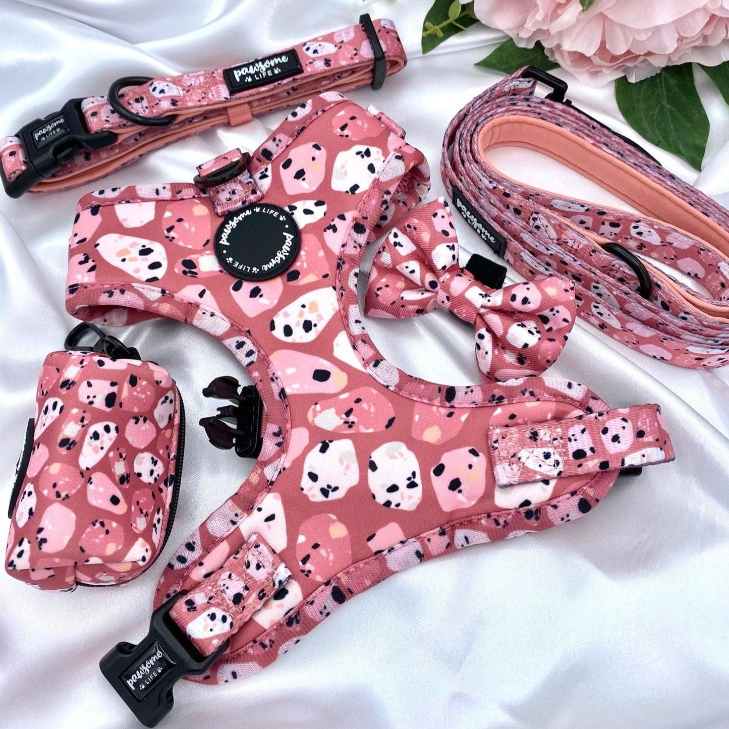 Pink Terrazzo Dog Harness