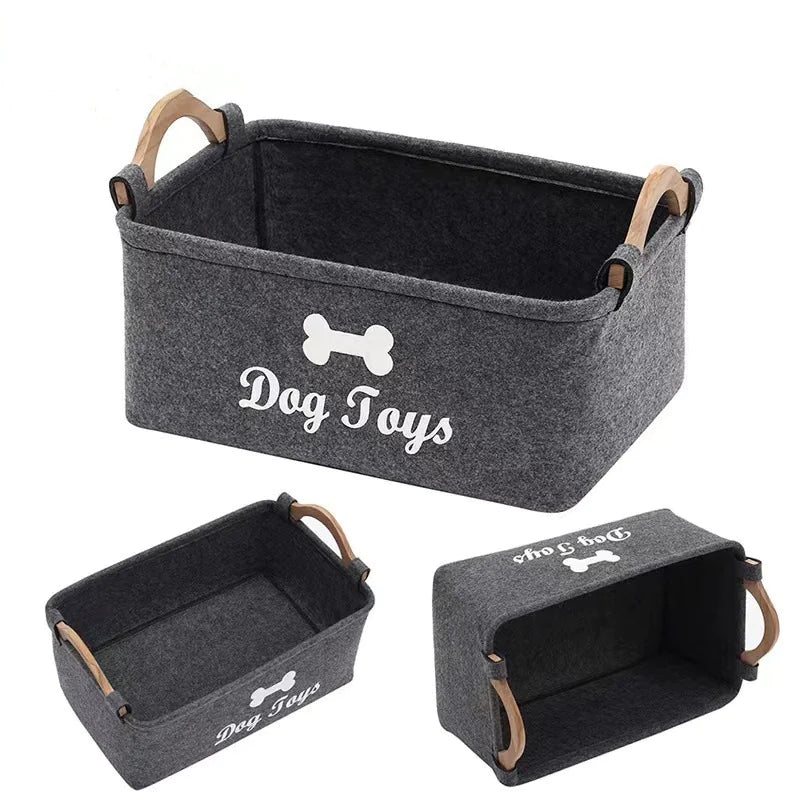 Felt Pet Toy Storage Basket β Durable & Stylish Organizer for Pet Supplies