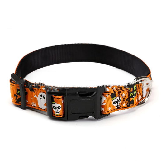 Halloween Pet Collar with Customizable Designs