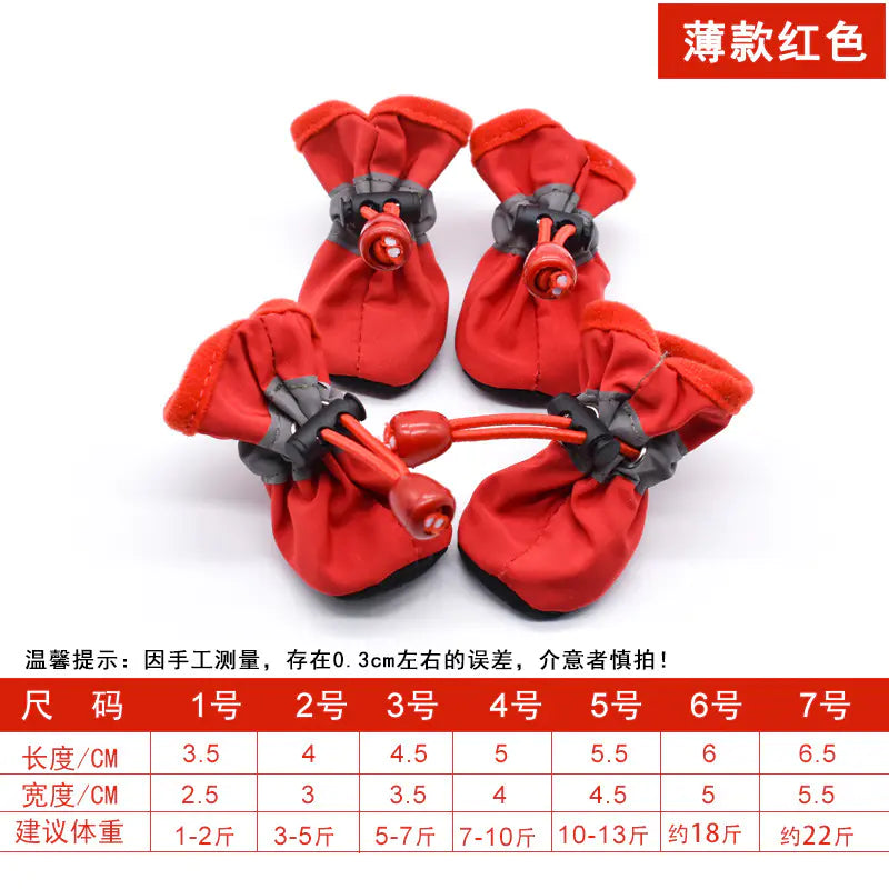 Non-Slip Pet Shoes for Teddy Dogs - Waterproof Booties