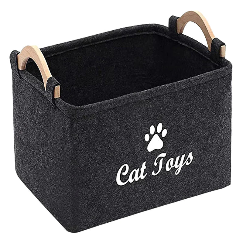 Felt Pet Toy Storage Basket β Durable & Stylish Organizer for Pet Supplies
