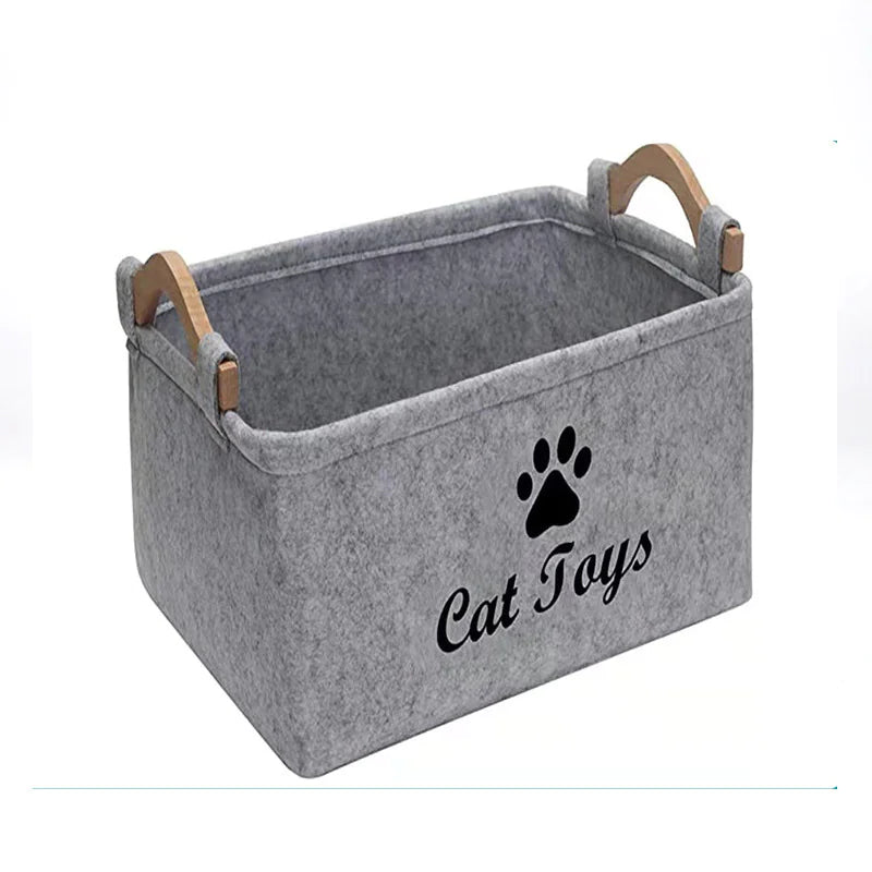 Felt Pet Toy Storage Basket β Durable & Stylish Organizer for Pet Supplies