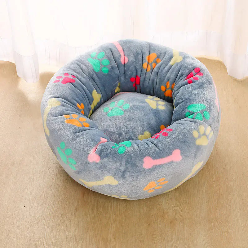 Thick Plush Round Pet Nest Mat for Autumn & Winter