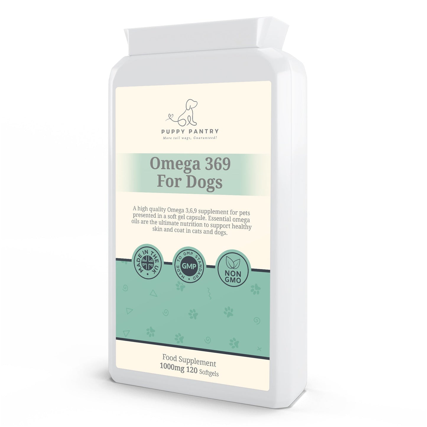 Omega 3,6,9 for Dogs: Soft Gel Capsules for a Healthy Brain, Skin & Coat (120 Tablets)