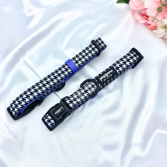 Chic Houndstooth Dog Collar