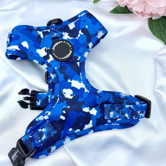 Blue Camo Dog Harness