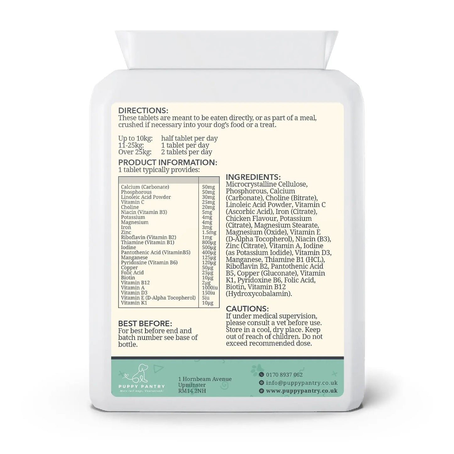 Dog Multivitamin - Immune Support, Skin & Coat Health, Digestion, & Energy - Chicken Flavor - 120 Chewable Tablets