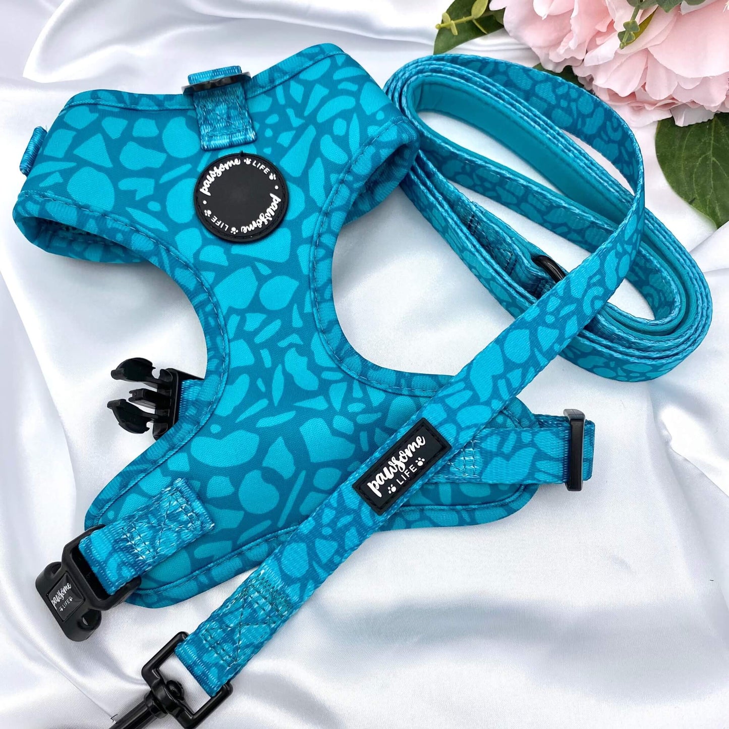 Dark Teal Dog Harness