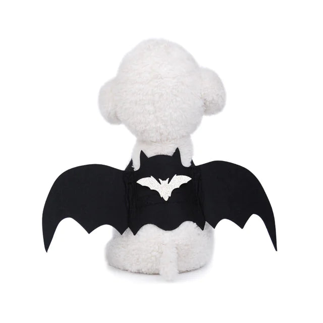 Halloween Pet Leash with Felt Bat Costume Design