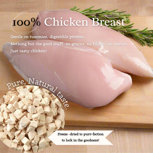"Cluck & Crunch" 100% Freeze-Dried Chicken- 50g Pouch