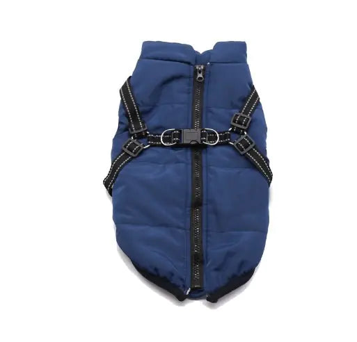 Winter Dog Cotton Coat with Integrated Vest Design