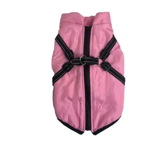 Winter Dog Cotton Coat with Integrated Vest Design