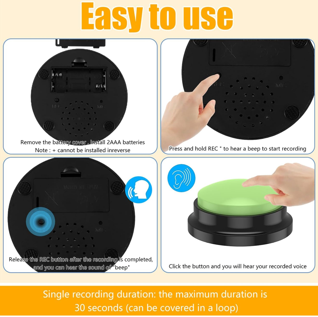 Interactive Dog Personalized Sound Buttons