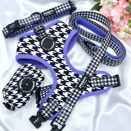 Chic Houndstooth Dog Collar