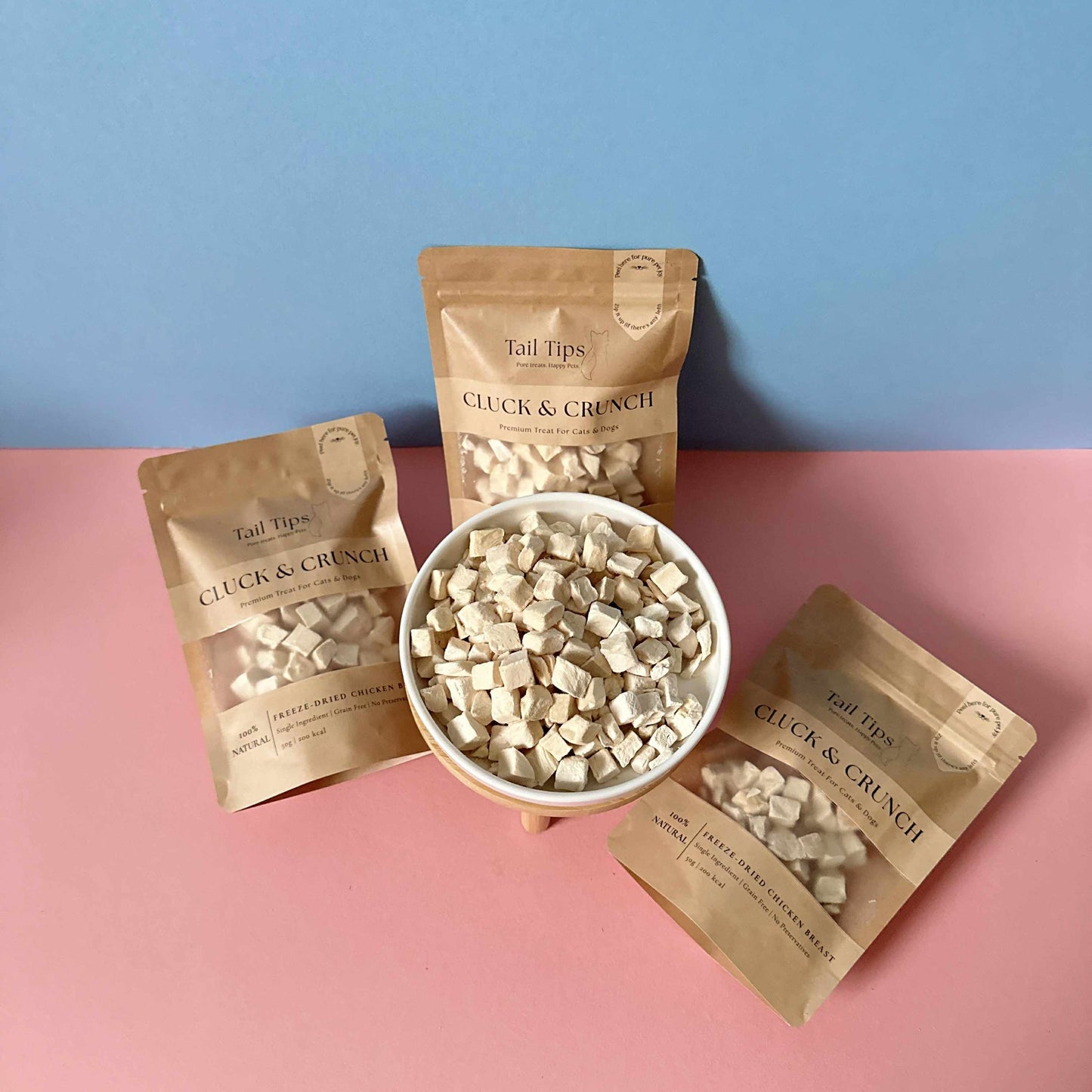"Cluck & Crunch" 100% Freeze-Dried Chicken- 50g Pouch