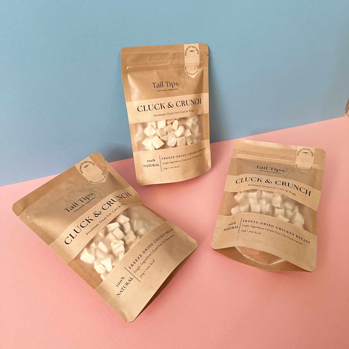 "Cluck & Crunch" 100% Freeze-Dried Chicken- 50g Pouch