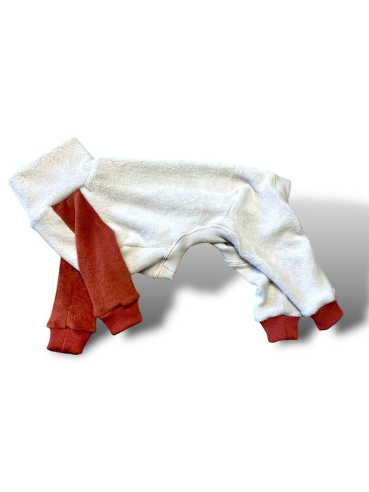 Fleece Lined Sweatshirt Suit - Stone & Rust