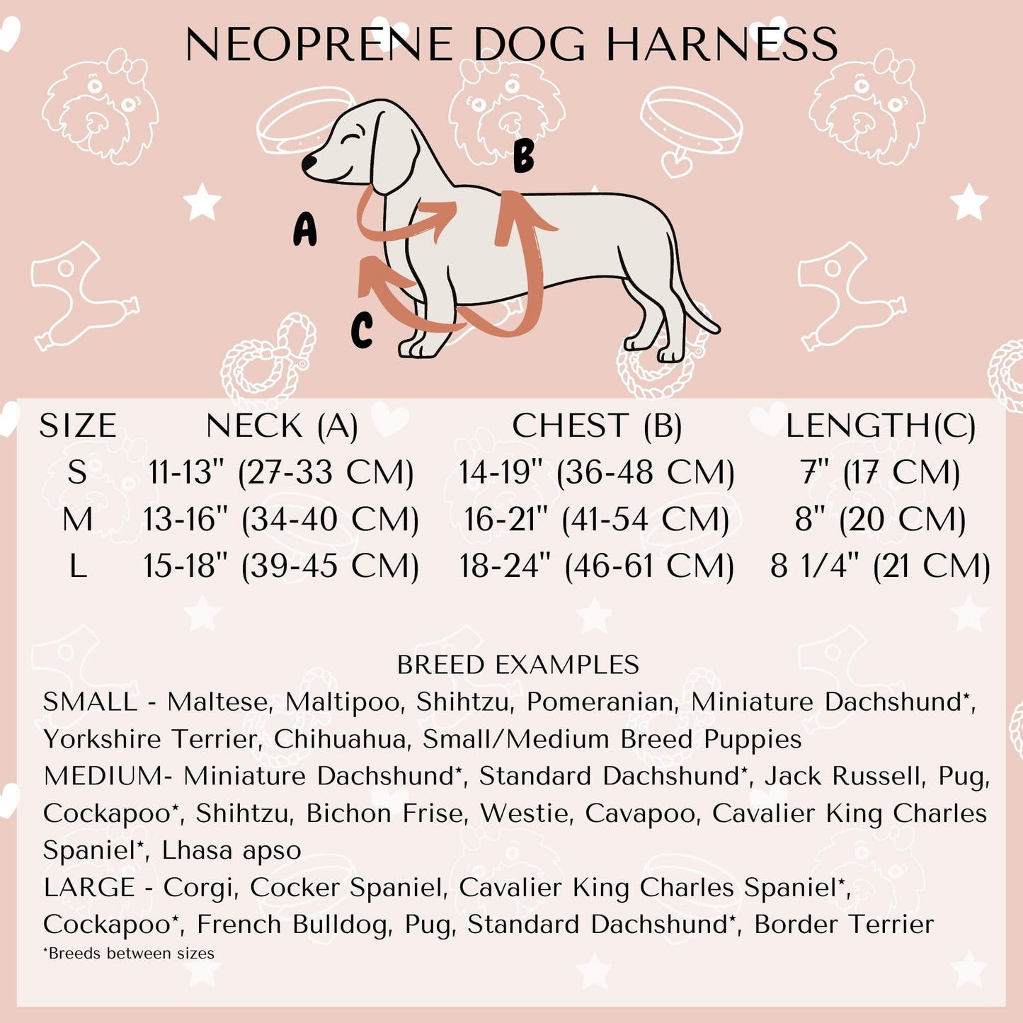 Cinnamon Hearts Dog Harness