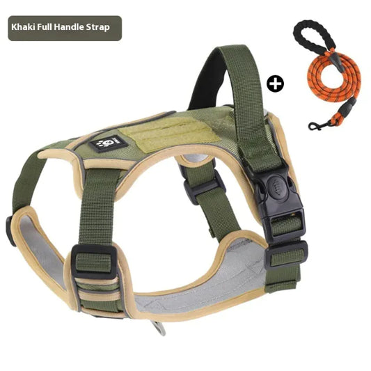 Adjustable Vest-Style Dog Harness for Medium and Large Dogs, with Optional Leash