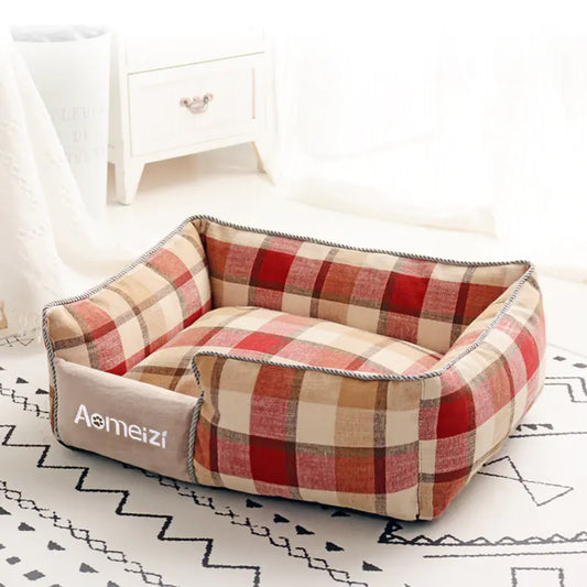 Removable Washable Velvet Pet Kennel Mat for Cats & Dogs