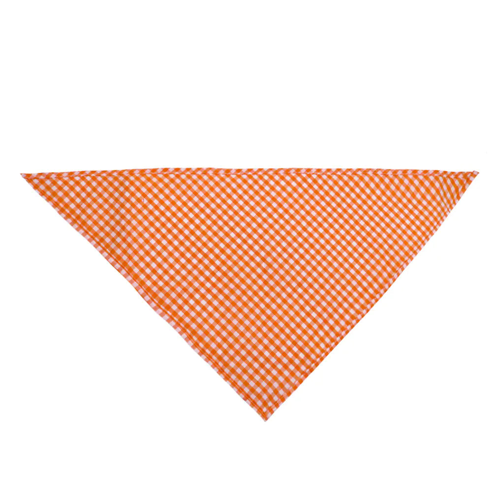 Plaid Cotton Triangle Scarf for Dogs and Cats