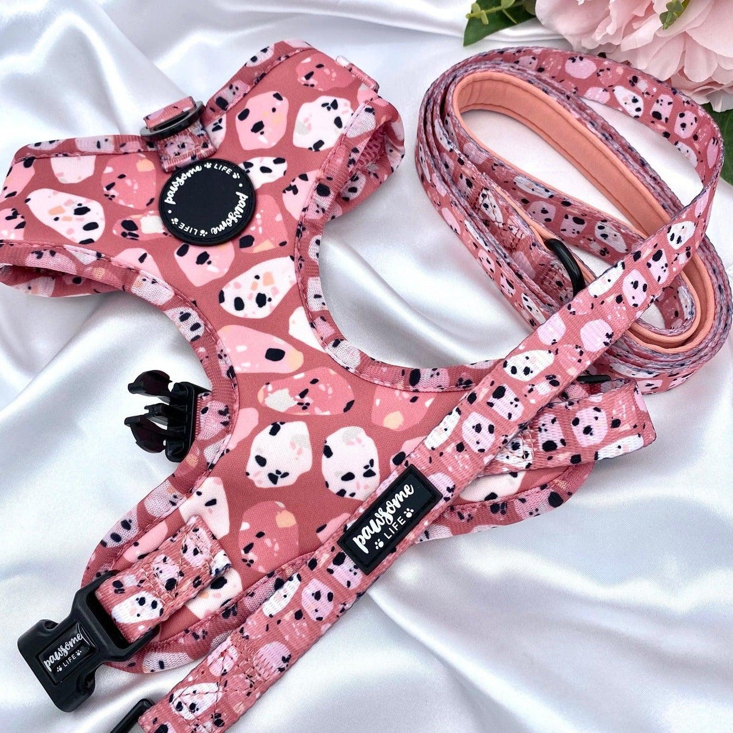 Pink Terrazzo Dog Harness