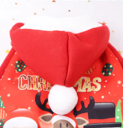Santa Claus Snowman Reindeer Hoodie for Pets