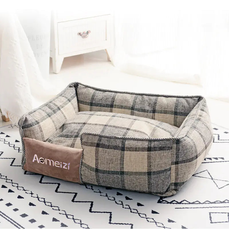 Removable Washable Velvet Pet Kennel Mat for Cats & Dogs
