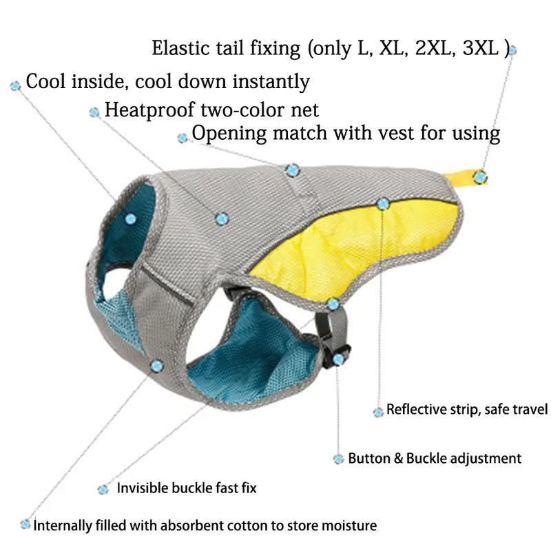 Cooling Summer Vest for Dogs - Breathable Pet Apparel