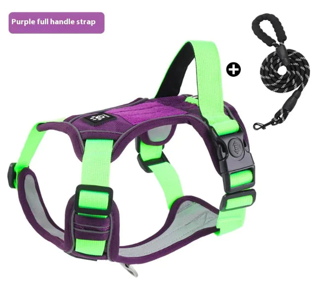 Adjustable Vest-Style Dog Harness for Medium and Large Dogs, with Optional Leash