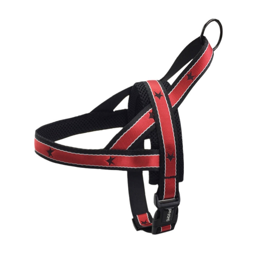 Star Pattern Harness and Leash for Medium to Large Dogs