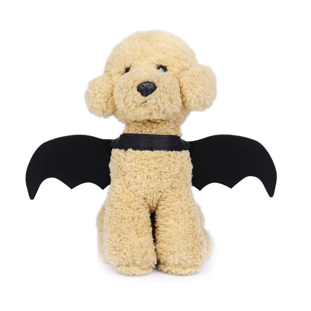 Halloween Pet Leash with Felt Bat Costume Design