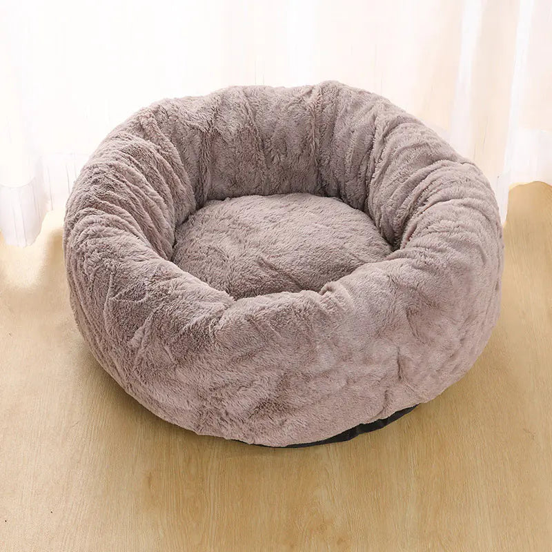 Thick Plush Round Pet Nest Mat for Autumn & Winter