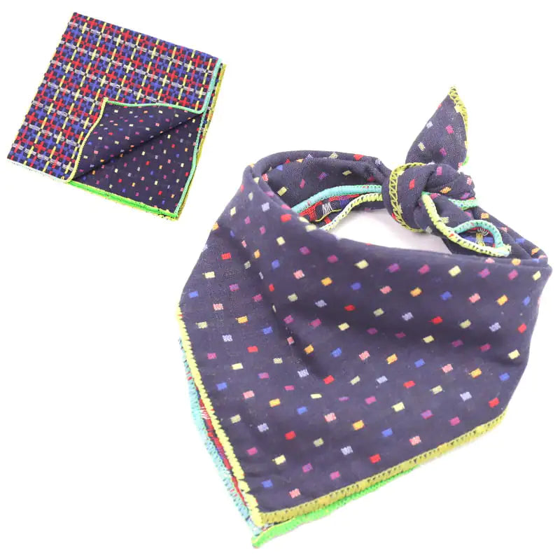 Double-Sided Cotton Plaid Pet Scarf