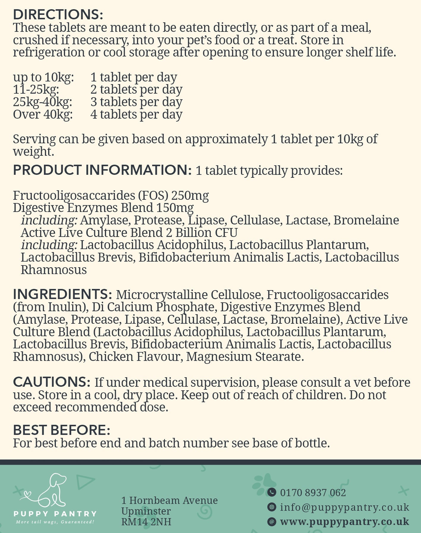Gut Health Supplement for Dogs - Probiotics, Prebiotics, Enzymes - Chicken Flavor - 120 Tablets - Dog Digestive Support