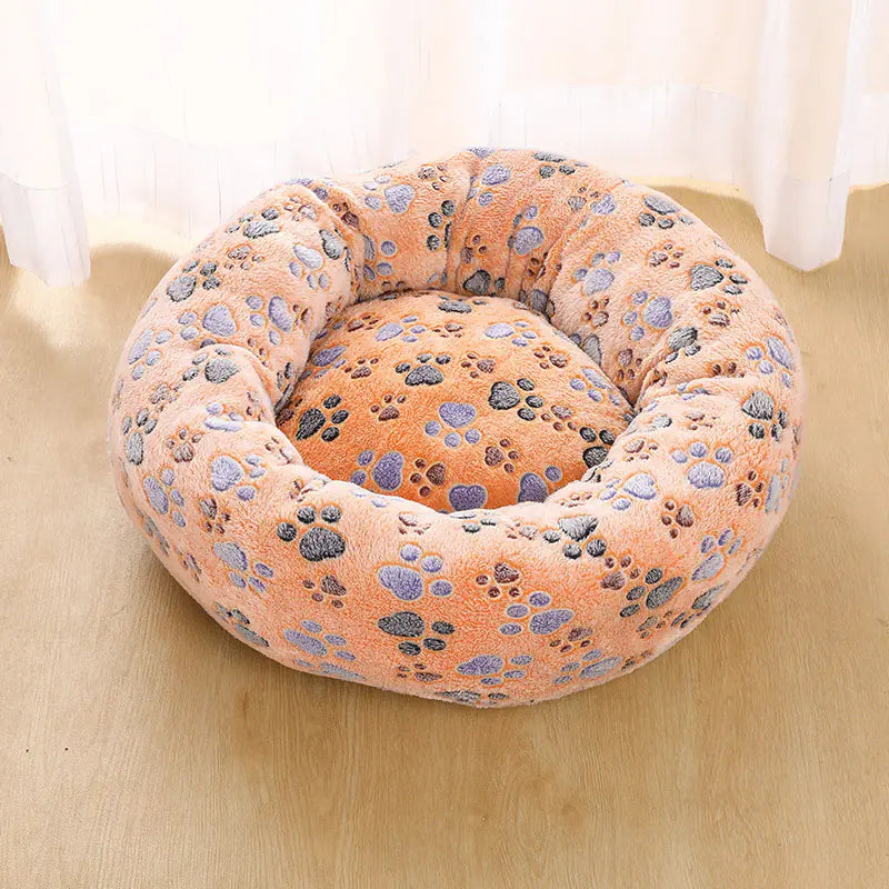 Thick Plush Round Pet Nest Mat for Autumn & Winter