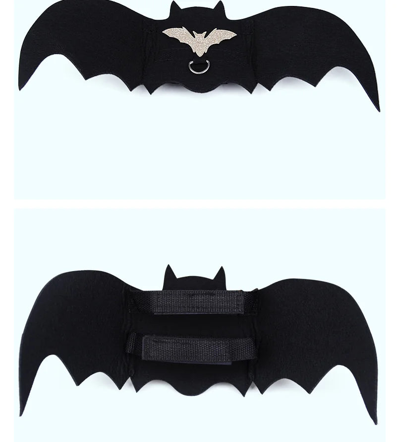 Halloween Pet Leash with Felt Bat Costume Design
