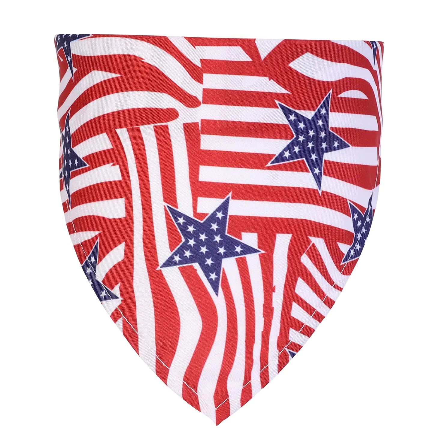 American Flag Pet Slobber with Single Layer Print