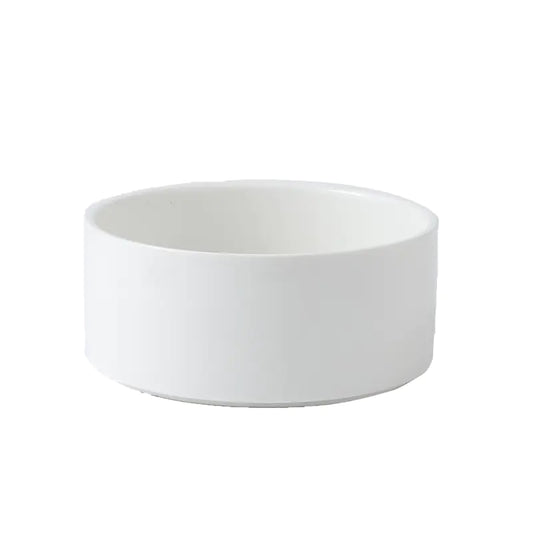 Ceramic Pet Bowl with Wooden Stand and Noodle Bowl