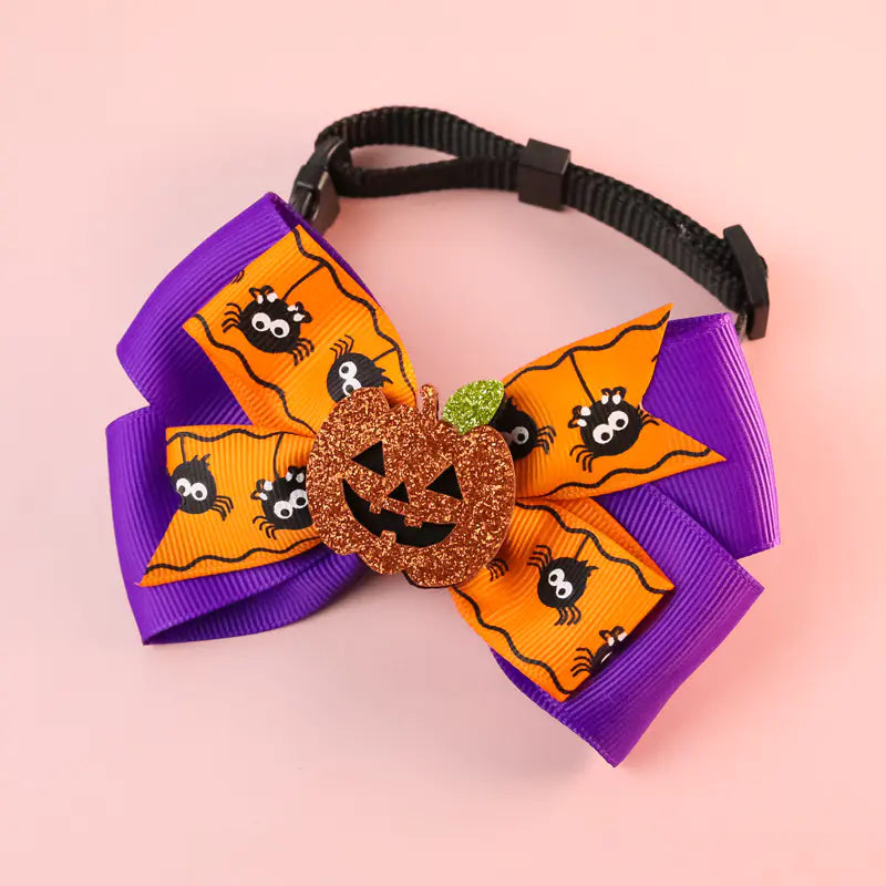 Pumpkin Bow Tie with Big Bell for Cats and Dogs