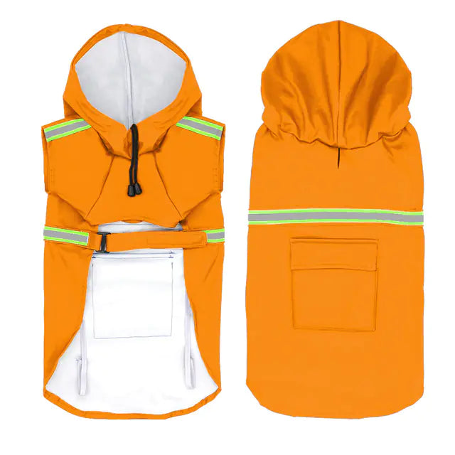 Reflective Dog Rain Jacket and Outerwear Coat