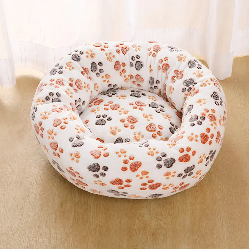 Thick Plush Round Pet Nest Mat for Autumn & Winter
