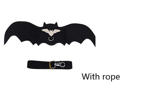 Halloween Pet Leash with Felt Bat Costume Design