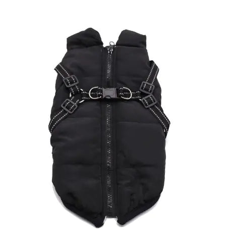 Winter Dog Cotton Coat with Integrated Vest Design