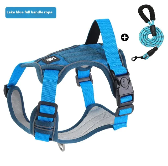 Adjustable Vest-Style Dog Harness for Medium and Large Dogs, with Optional Leash