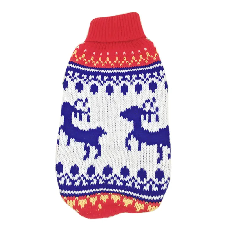 Christmas Maple Snowflake Turtleneck Pet Sweater