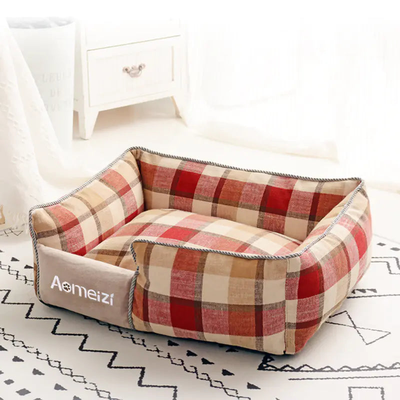 Removable Washable Velvet Pet Kennel Mat for Cats & Dogs